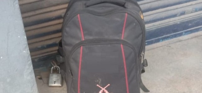 Bag with “Fakhr-e-Kashmir” logo creates panic in Poonch Bag with “Fakhr-e-Kashmir” logo creates panic in Poonch