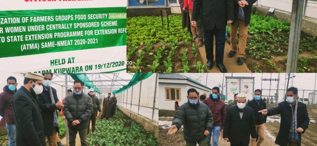 DC Kupwara visits District Agriculture Farm