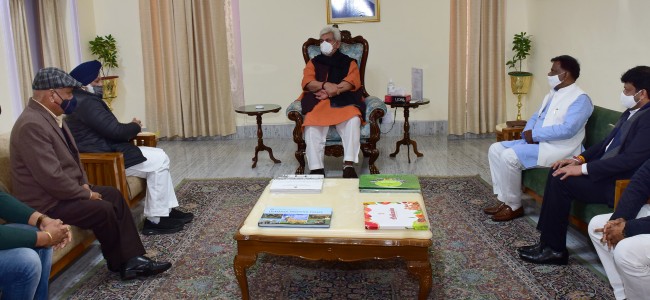 A delegation of Dr. Ambedkar Chamber of Commerce calls on Lt Governor A delegation of Dr. Ambedkar Chamber of Commerce calls on Lt Governor