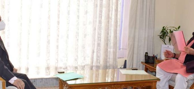 Maj Gen (Retd.) SK Sharma calls on Lt Governor Maj Gen (Retd.) SK Sharma calls on Lt Governor