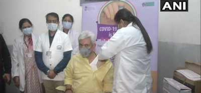 J&K LG gets first dose of COVID-19 vaccine J&K LG gets first dose of COVID-19 vaccine