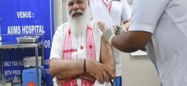 PM Modi Takes First Dose Of Covid-19 Vaccine At AIIMS
