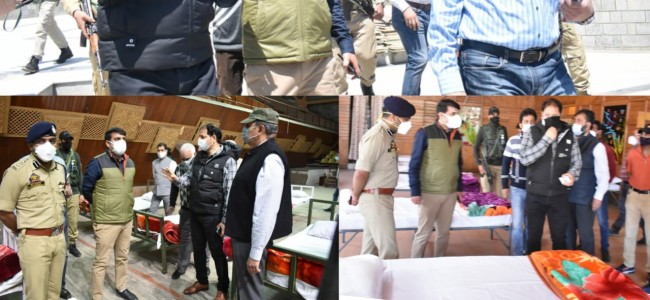 DC Srinagar visits Covid Care Isolation Centers to oversee arrangements DC Srinagar visits Covid Care Isolation Centers to oversee arrangements