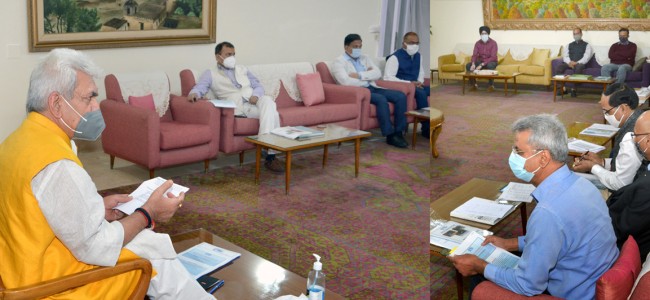 Lt Governor takes comprehensive review of the various CVPPPL projects in J&K Lt Governor takes comprehensive review of the various CVPPPL projects in J&K