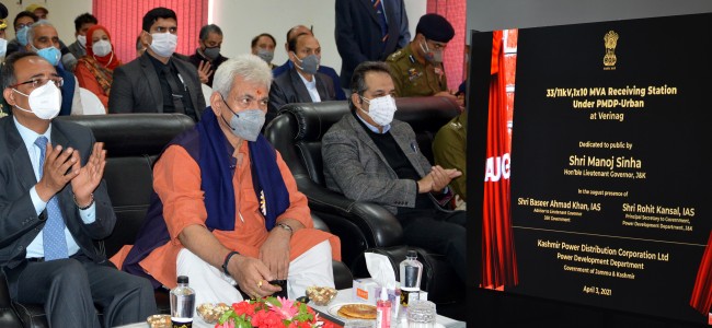 Lt Governor e-inaugurates 17 Power Projects worth Rs 118.91 Cr