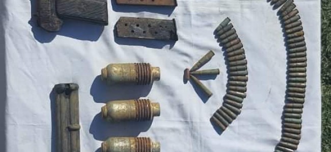Budgam forests searched, arms recovered Budgam forests searched, arms recovered