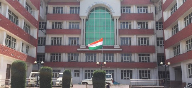 Tricolor hoisted on various buildings in Srinagar city including State Taxes and SMHS