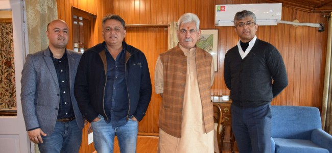 Film-maker Kabeer Kaushik calls on Lt Governor Film-maker Kabeer Kaushik calls on Lt Governor