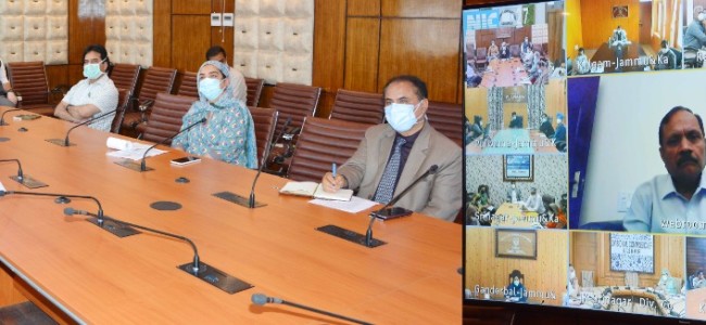 Advisor Bhatnagar reviews COVID management strategies for effective containment of virus across J&K Advisor Bhatnagar reviews COVID management strategies for effective containment of virus across J&K