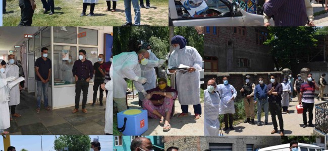 DC Kulgam inspects vaccination centers across district, takes stock of vaccination process