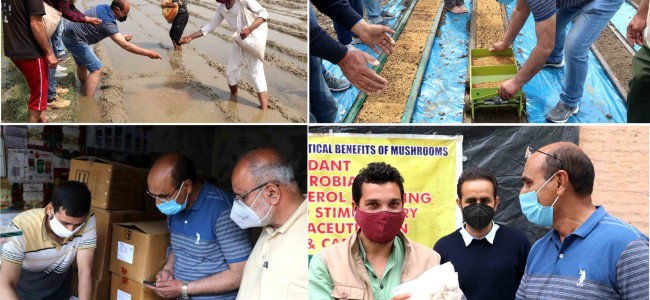 Director Agriculture visits SMF Padgampora, inaugurates Dapog/ MAT Nursery Technology