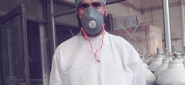 A casual sanitation worker, Mohammad Bittu is first choice of authorities for Covid ward duty at Ramban Hospital A casual sanitation worker, Mohammad Bittu is first choice of authorities for Covid ward duty at Ramban Hospital