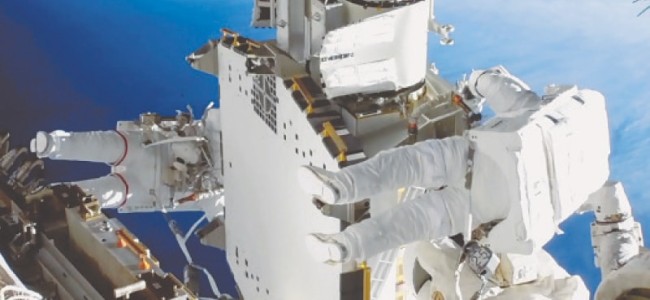 Astronauts install new solar panels on space station Astronauts install new solar panels on space station