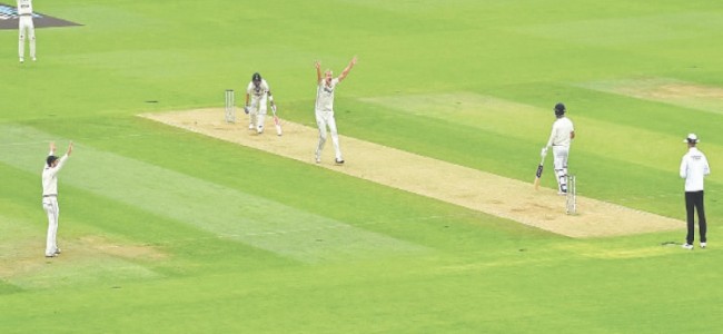 Jamieson stars with five-for before NZ openers frustrate India Jamieson stars with five-for before NZ openers frustrate India