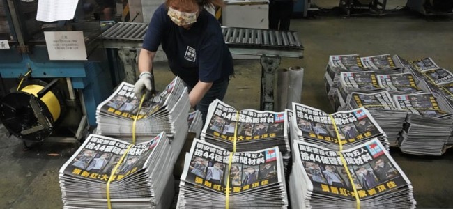 Hong Kong’s Apple Daily newspaper says it may shut down Hong Kong’s Apple Daily newspaper says it may shut down