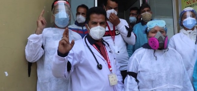 Health workers, doctors stage protest against Baba Ramdev Health workers, doctors stage protest against Baba Ramdev