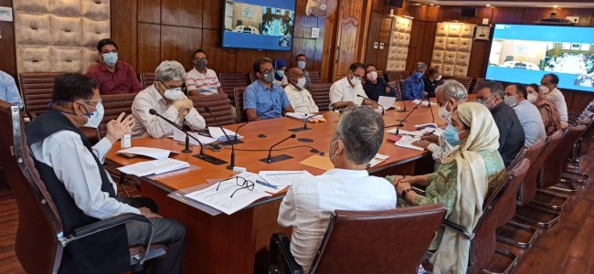 Advisor Bhatnagar reviews progress of works on major PMDP projects of H&ME Advisor Bhatnagar reviews progress of works on major PMDP projects of H&ME