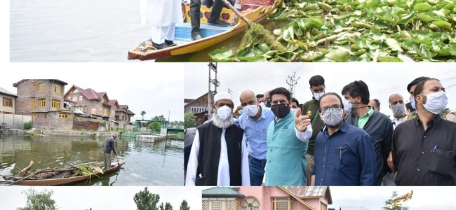 DC Srinagar inspects restoration works on Nigeen Lake, Nalla Amir Khan, Gilsar, Khushaal sar DC Srinagar inspects restoration works on Nigeen Lake, Nalla Amir Khan, Gilsar, Khushaal sar