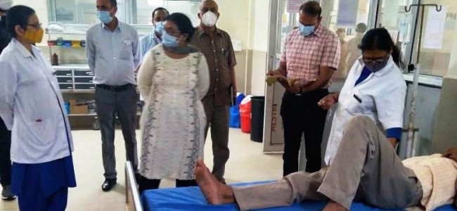 Director Health inspects patient care at Accident Hospital Chowki Choura Director Health inspects patient care at Accident Hospital Chowki Choura