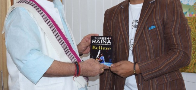 Cricketer Suresh Raina calls on Lt Governor Cricketer Suresh Raina calls on Lt Governor