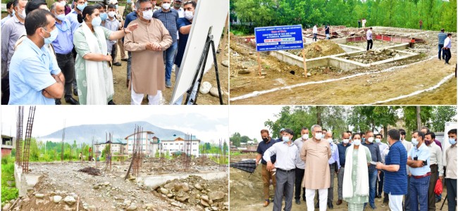 Advisor Farooq Khan visits Ganderbal, assesses construction projects of SWD