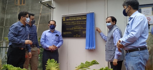 J&K gets its first real-time air-monitoring station at Srinagar J&K gets its first real-time air-monitoring station at Srinagar