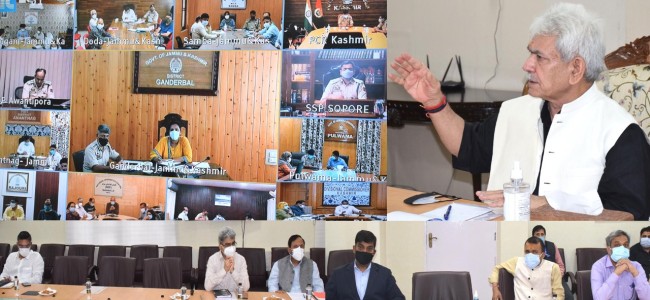 Lt Governor takes district-wise assessment of Covid situation with Covid Task Force, DCs, SsP Lt Governor takes district-wise assessment of Covid situation with Covid Task Force, DCs, SsP