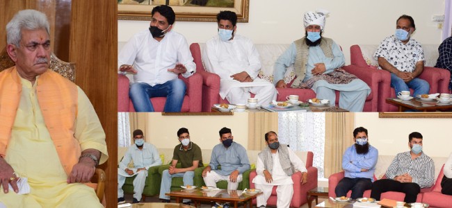 Delegation led by PDP youth leader calls on Lt Governor Delegation led by PDP youth leader calls on Lt Governor