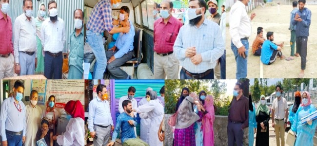 Covid warriors traverse tough terrain for vaccination of persons living in remote areas of Kupwara Covid warriors traverse tough terrain for vaccination of persons living in remote areas of Kupwara