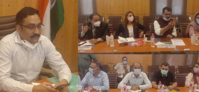 ACEO, National Health Authority, GoI reviews performance of ABPM-JAY, ABPM-JAY Sehat scheme across J&K