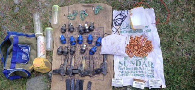 During searches in Karnah village, war like stores and narcotics recover During searches in Karnah village, war like stores and narcotics recover