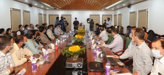 Lok Sabha Speaker meets representatives of local bodies in Anantnag Lok Sabha Speaker meets representatives of local bodies in Anantnag