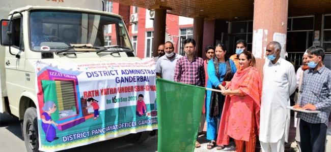 DDC Chairperson flags-off awareness van at Ganderbal DDC Chairperson flags-off awareness van at Ganderbal