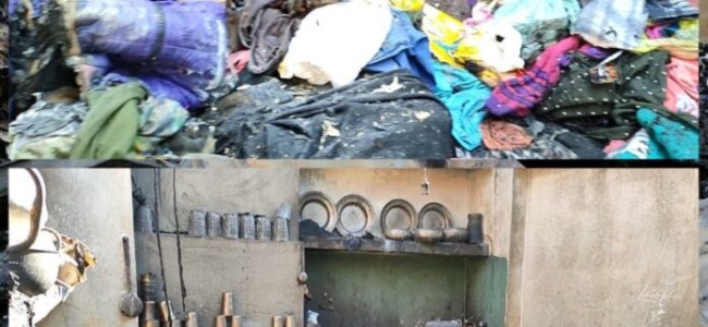 Two residential houses gutted in overnight blaze in Kupwara village Two residential houses gutted in overnight blaze in Kupwara village