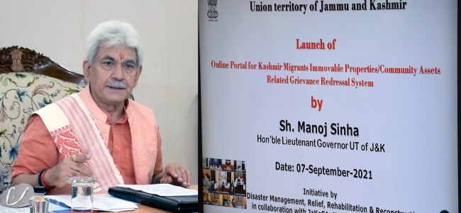 Online portal launched for Kashmir Migrants regarding their properties in valley
