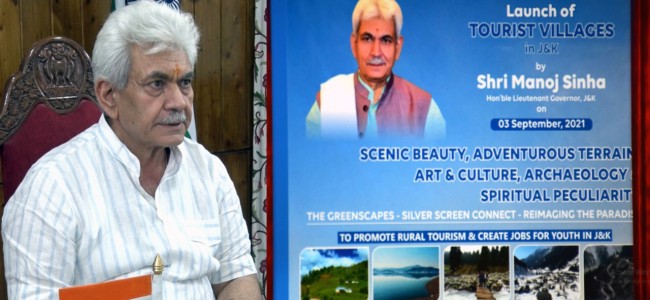 Lt Governor launches Mission Youth’s J&K Tourist Village Network Lt Governor launches Mission Youth’s J&K Tourist Village Network
