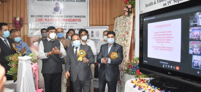 Union Health Minister e-Inaugurates 5 Addiction Treatment Facility Centres