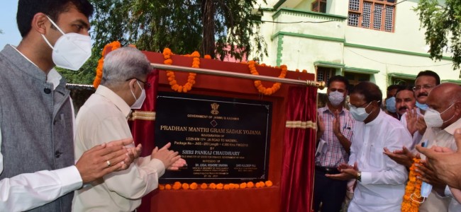 Union Minister of State for Finance inaugurates various development projects in Jammu