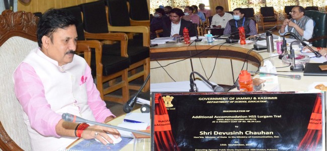 Union MoS for Communication e-inaugurates developmental projects at Pulwama Union MoS for Communication e-inaugurates developmental projects at Pulwama