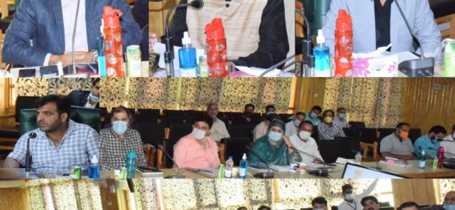 Hasnain Masoodi reviews dev projects, implementation of schemes at Pulwama