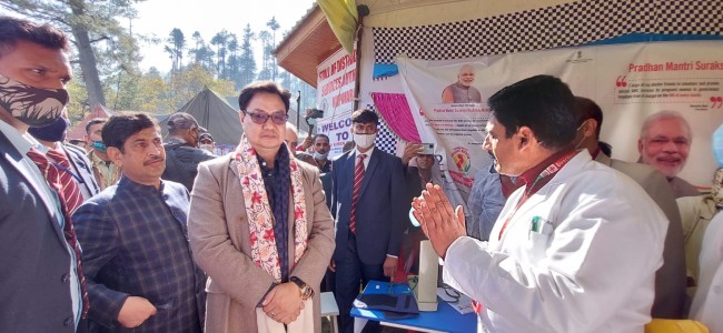 Kiren Rijiju addresses awareness cum mega legal aid camp at Kupwara