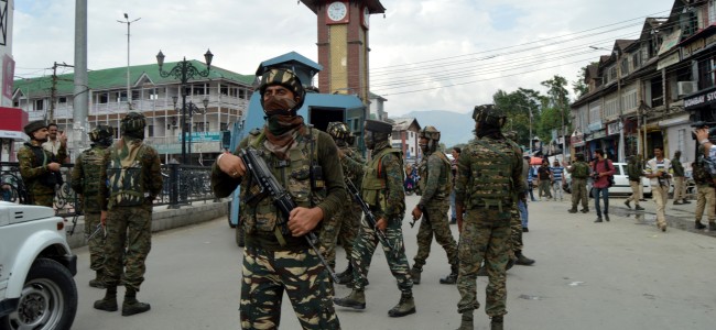 Police, CRPF conduct surprise frisking at Saraibala, adjoining areas Police, CRPF conduct surprise frisking at Saraibala, adjoining areas