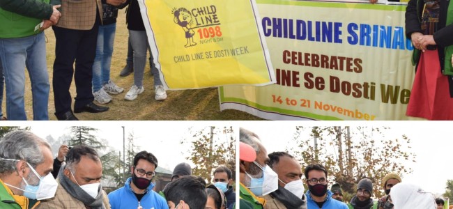 Div Com Kashmir flags-off ‘Childline Se Dosti’ week