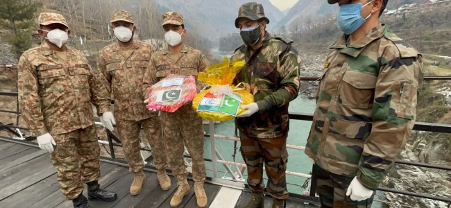 Indo-Pak troops exchange sweets along LoC in J&K’s Poonch on New Year