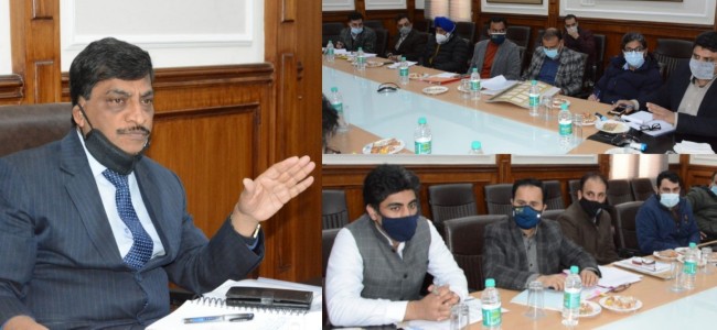 Chief Secretary directs Tourism department to complete all projects under capex by 31st March, 2022 Chief Secretary directs Tourism department to complete all projects under capex by 31st March, 2022