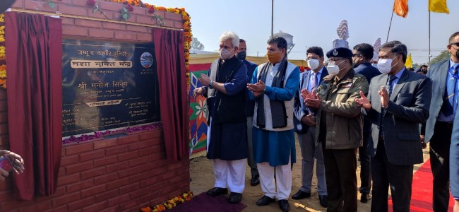 Lt Governor lays foundation stone for Drug De-addiction Centre at Jammu