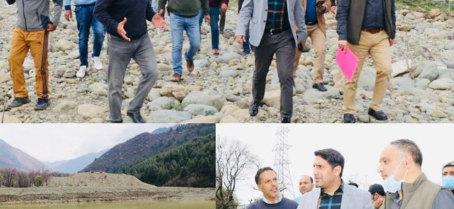 DC Srinagar inspects restoration work of Sarband Water Reservoir at Harwan DC Srinagar inspects restoration work of Sarband Water Reservoir at Harwan