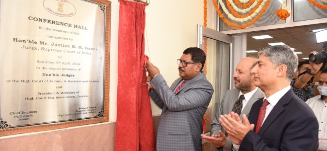 Justice B R Gavai inaugurates infrastructural utilities at Lawyers’ Chambers Building Court Complex Justice B R Gavai inaugurates infrastructural utilities at Lawyers’ Chambers Building Court Complex