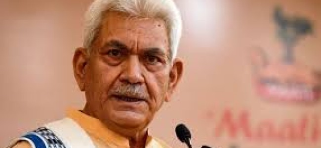 Will not buy peace in Jammu and Kashmir, but will establish it: LG Manoj Sinha Will not buy peace in Jammu and Kashmir, but will establish it: LG Manoj Sinha