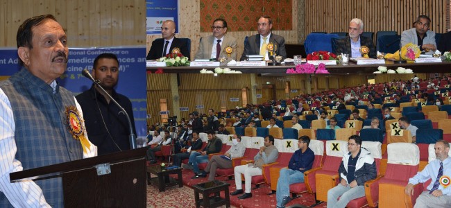 Advisor Bhatnagar addresses two-day International Conference on ‘Recent Advances in Biomedical Sciences and Regenerative Medicine’ at SKUAST-K